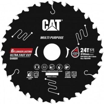 Lmina multiuso TCT 184mm 24 dentes ref DA08201 CAT