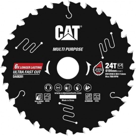 Lmina multiuso TCT 184mm 24 dentes ref DA08201 CAT