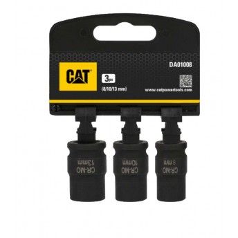 Conjunto Soquetes Impacto 8,10,13mm ref DA01008 CAT