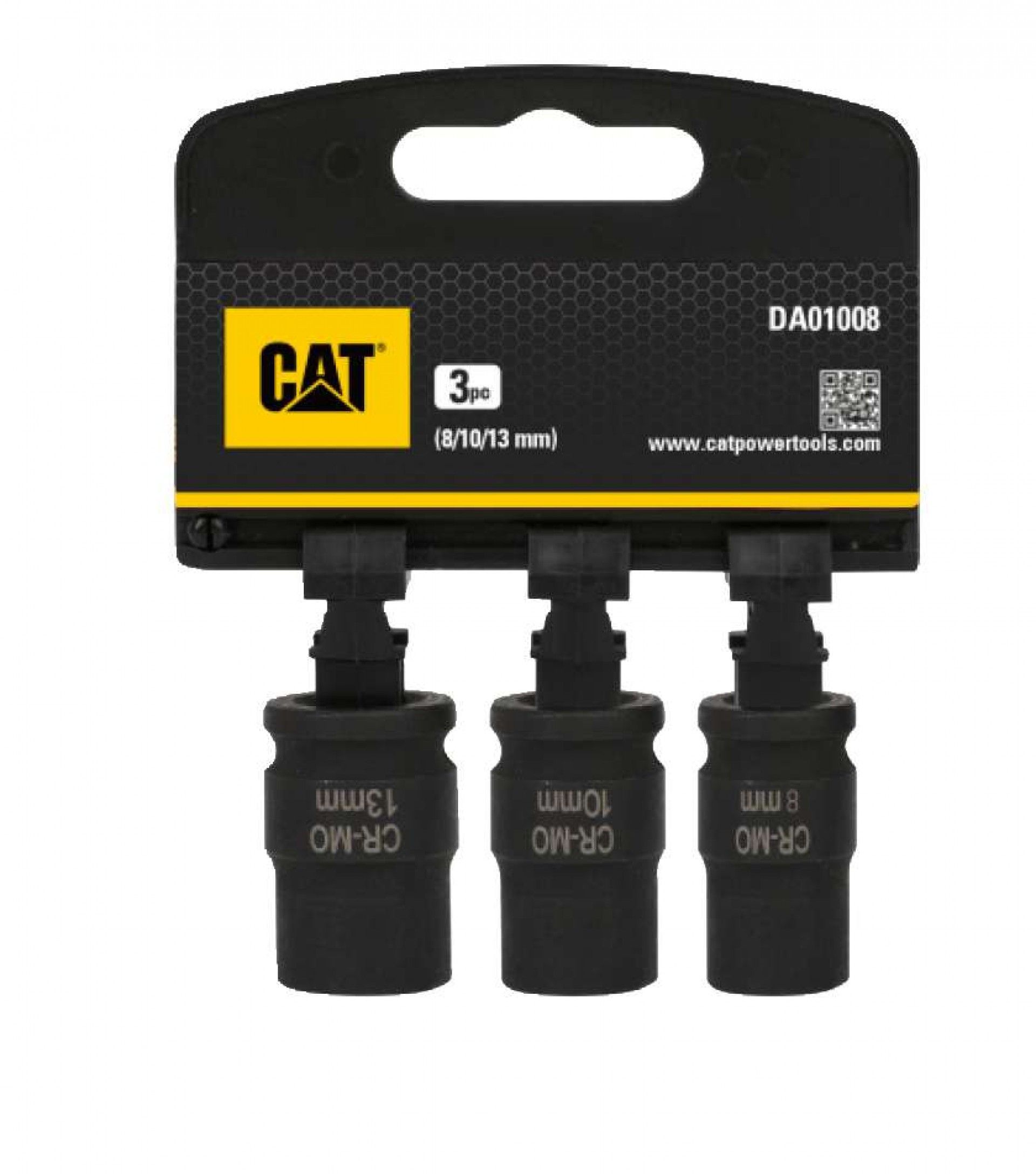 Conjunto Soquetes Impacto 8,10,13mm refª DA01008 CAT