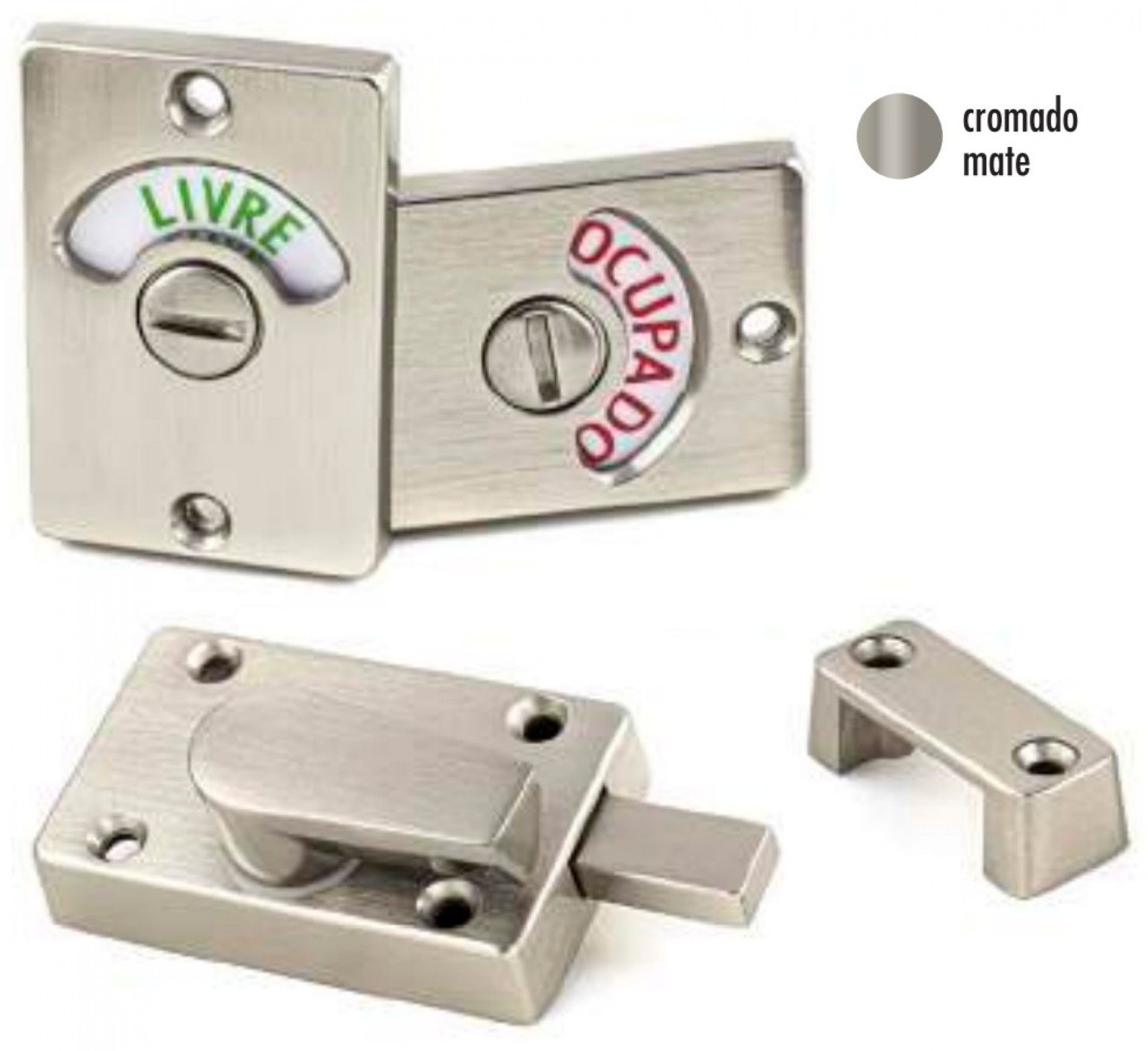 Fecho livre / ocupado cromado refª 2006