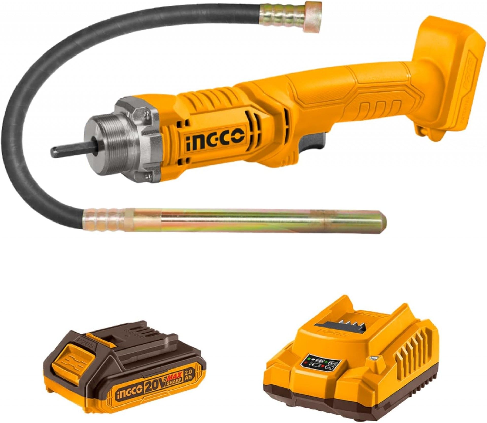 Vibrador Cimento 20V + Bat 2A + Carregador refª CCVLI2023011 IngCo