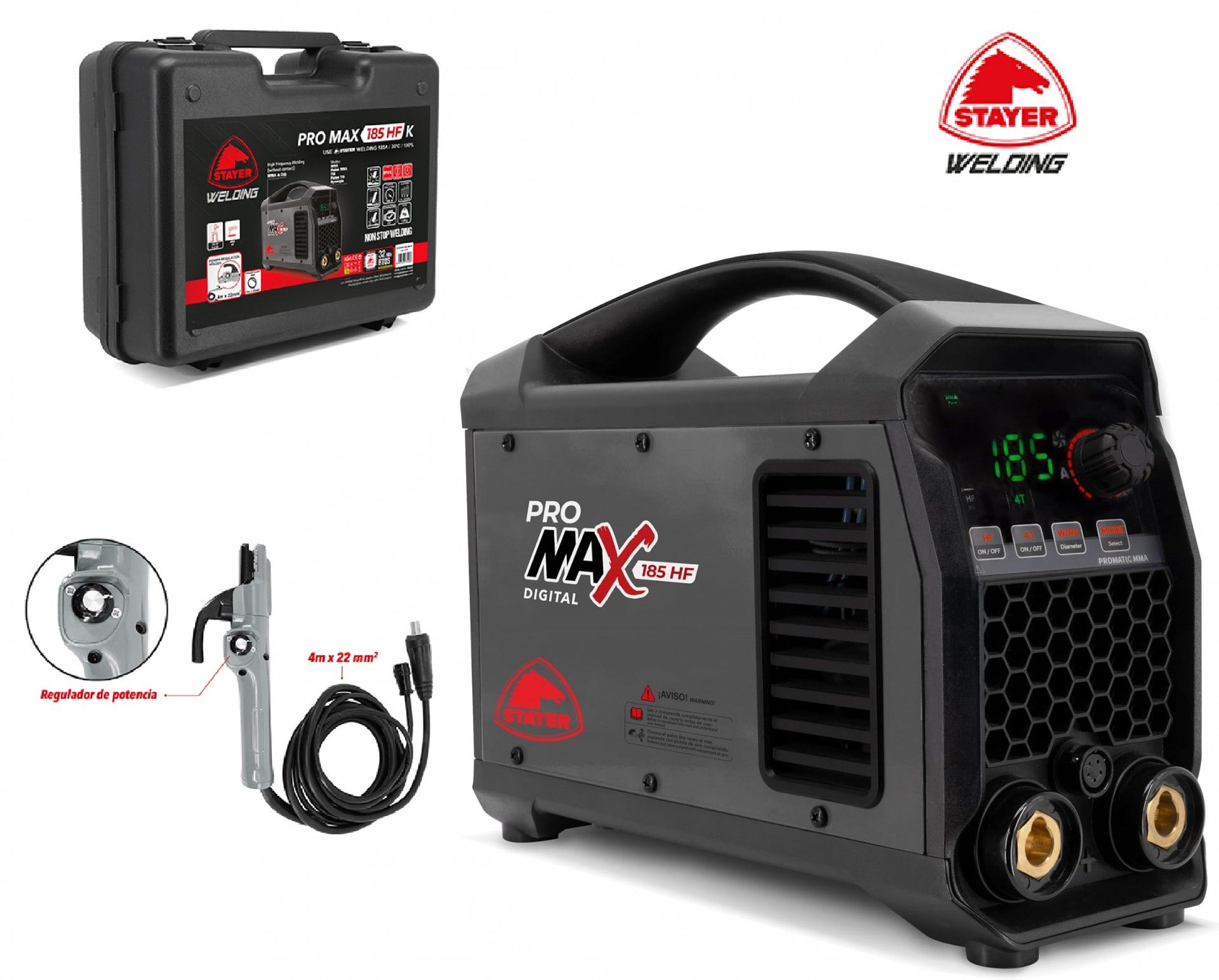 Inverter MMA Pro Max 185 HF K refª 1.3538 STAYER