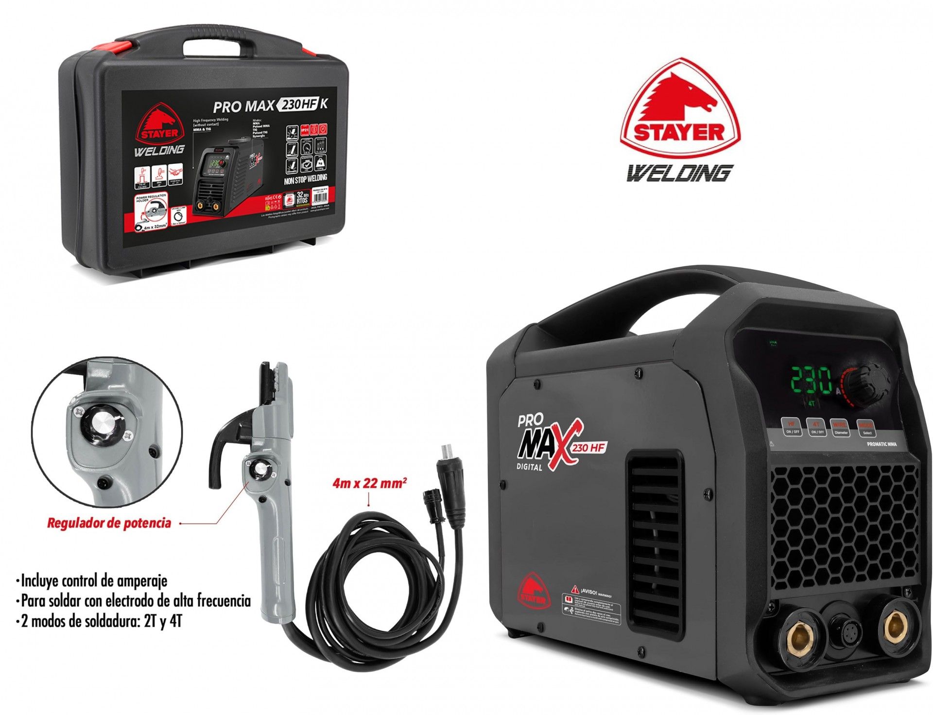 Inverter MMA Pro Max 230 HF K refª 1.3540 STAYER