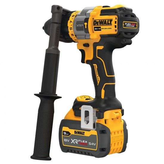 Aparafusadora XR 18V XRP + 1 bateria 9.0Ah Flexvolt 54/18V carregador e mala ref DCD999X1-QW DEWALT