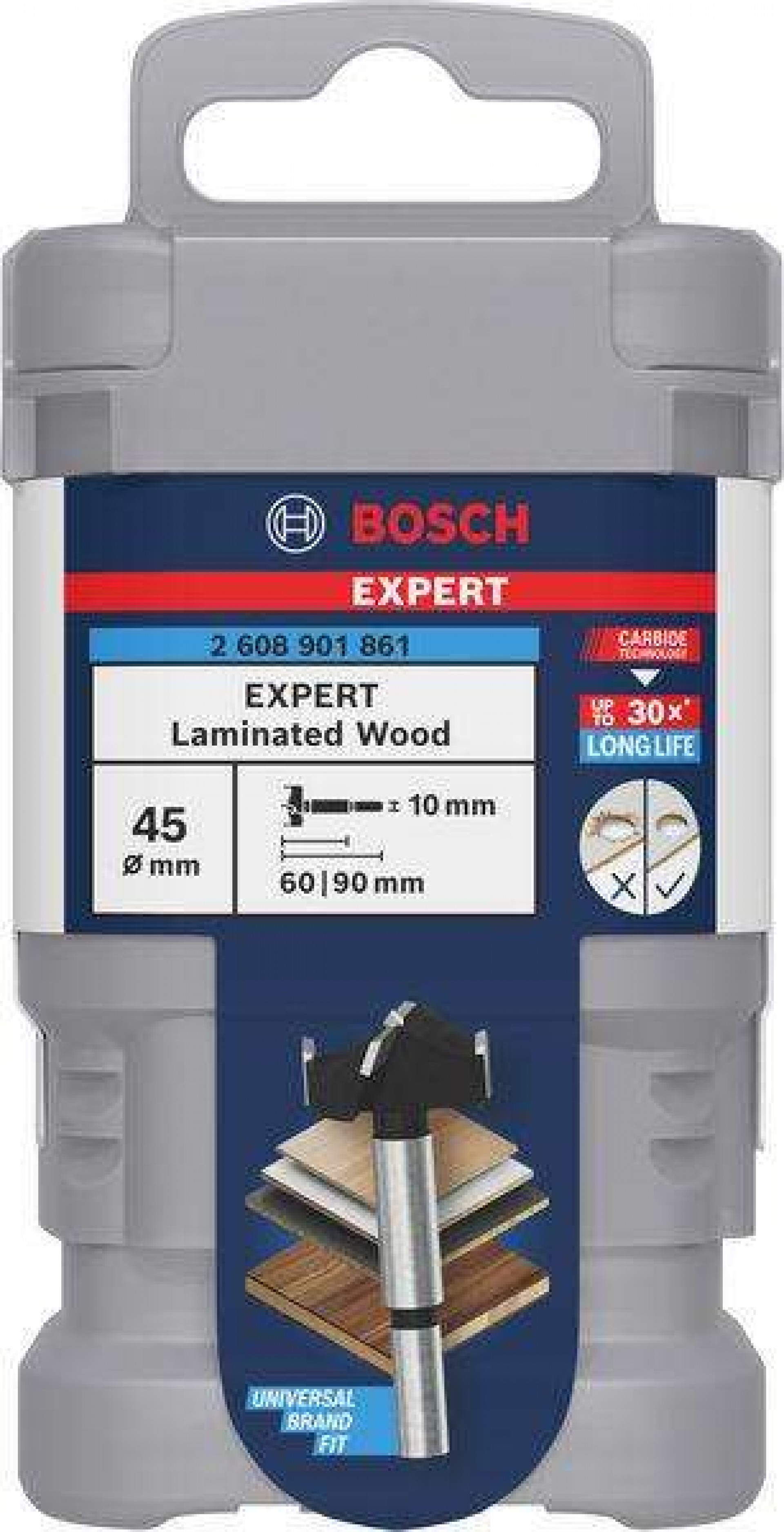 Fresa p/dobradiças EXPERT Laminated Wood, 45 x 60 x 90mm refª 2608901861 BOSCH