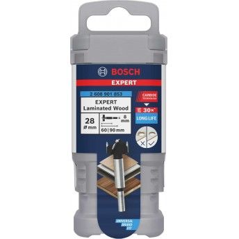Fresa p/dobradi�as EXPERT Laminated Wood, 28 x 60 x 90mm ref� 2608901853 BOSCH