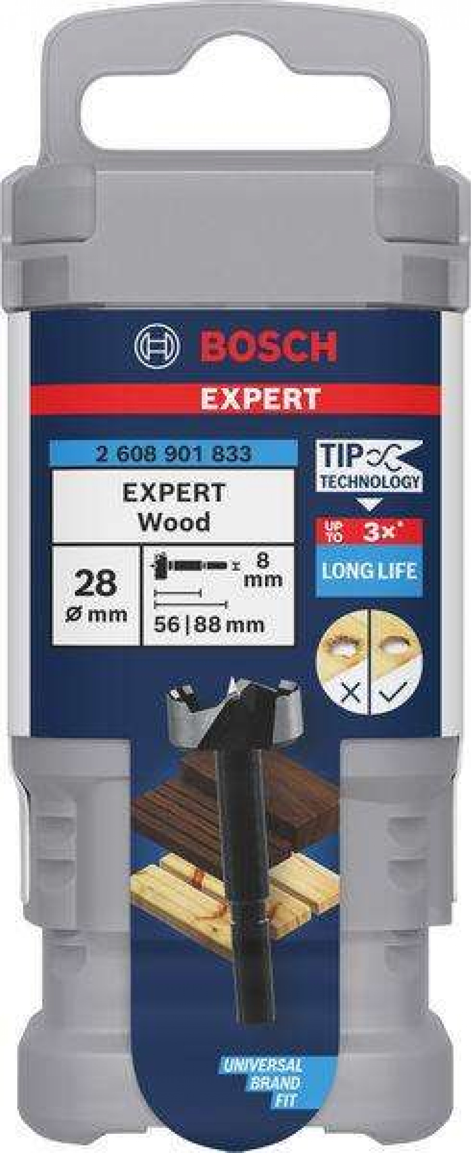 Broca EXPERT Wood Forstner, 28mm refª 2608901833 BOSCH