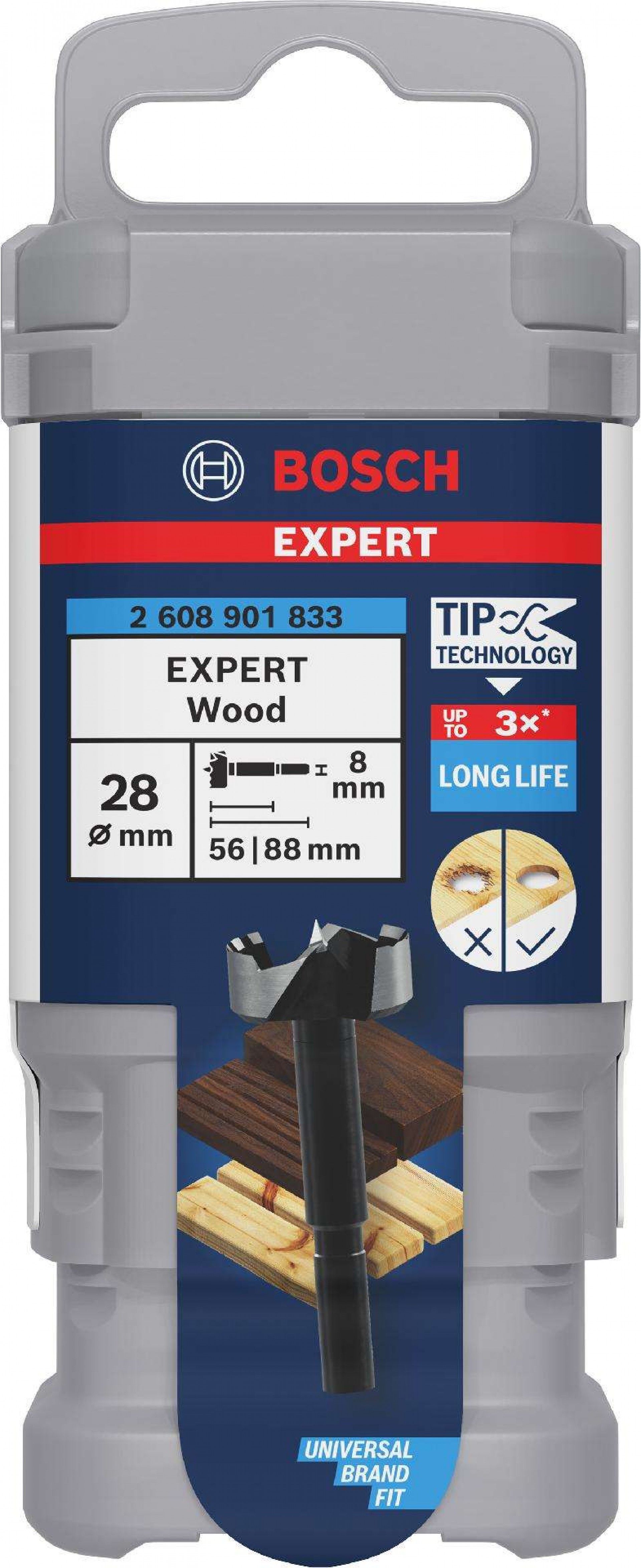 Broca EXPERT Wood Forstner, 28mm refª 2608901833 BOSCH