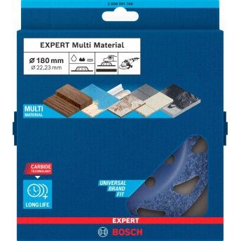 Disco  em carboneto EXPERT Multi Material mdia, plana, 180mm, 22,23mm ref 2608901748 BOSCH