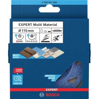 Disco  em carboneto EXPERT Multi Material fina, inclinada, X-LOCK, 115mm, 22,23mm ref 2608901689 BO