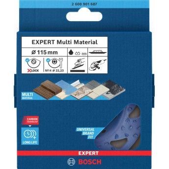 Disco  em carboneto EXPERT Multi Material grosseira, inclinada, X-LOCK, 115mm, 22,23mm ref� 26089016