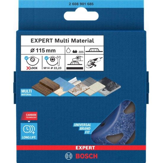 Disco em carboneto EXPERT Multi Material média, plana, X-LOCK, 115mm, 22,23mm refª 2608901685 BOSCH Disco em carboneto EXPERT Multi Material média, plana, X-LOCK, 115mm, 22,23mm refª 2608901685 BOSCH