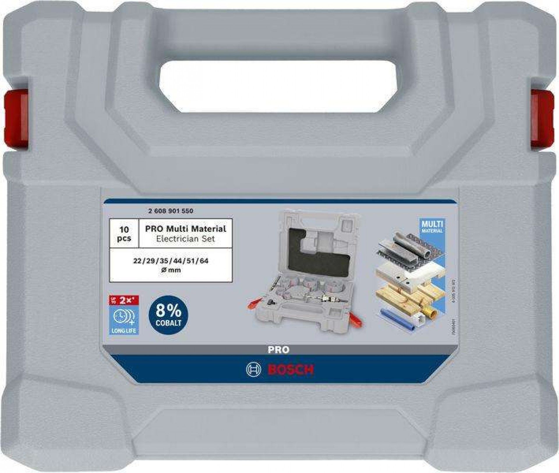 Conjunto de serras craneanas PRO Multi Material com eixo Q-Lock, 10 peças refª 2608901550 BOSCH