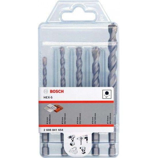 HEX-5 Concrete Drill Bit Set 5-piece ref 2608841654 BOSCH