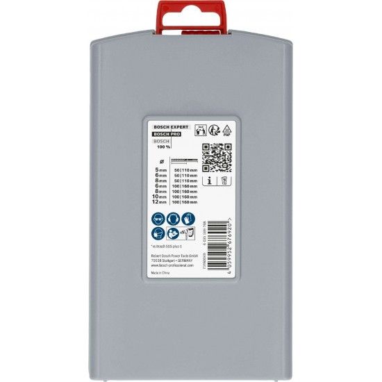 Conjunto de Broca PRO SDS plus-5X, 5/6/8/6/8/10/12 mm, 7 unid. ref 2608707246 BOSCH