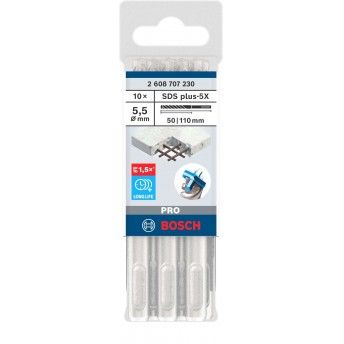 Broca PRO SDS plus-5X, 5,5 x 50 x 110 mm ref 2608707230 BOSCH