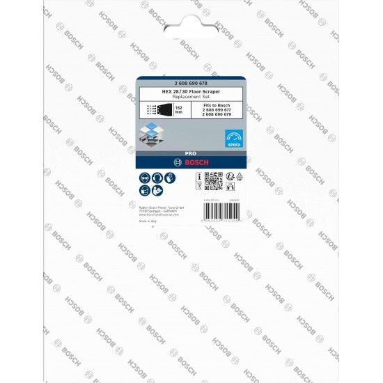 Conjunto de substituio de raspador de pavimento PRO HEX 28/30 ref 2608690678 BOSCH