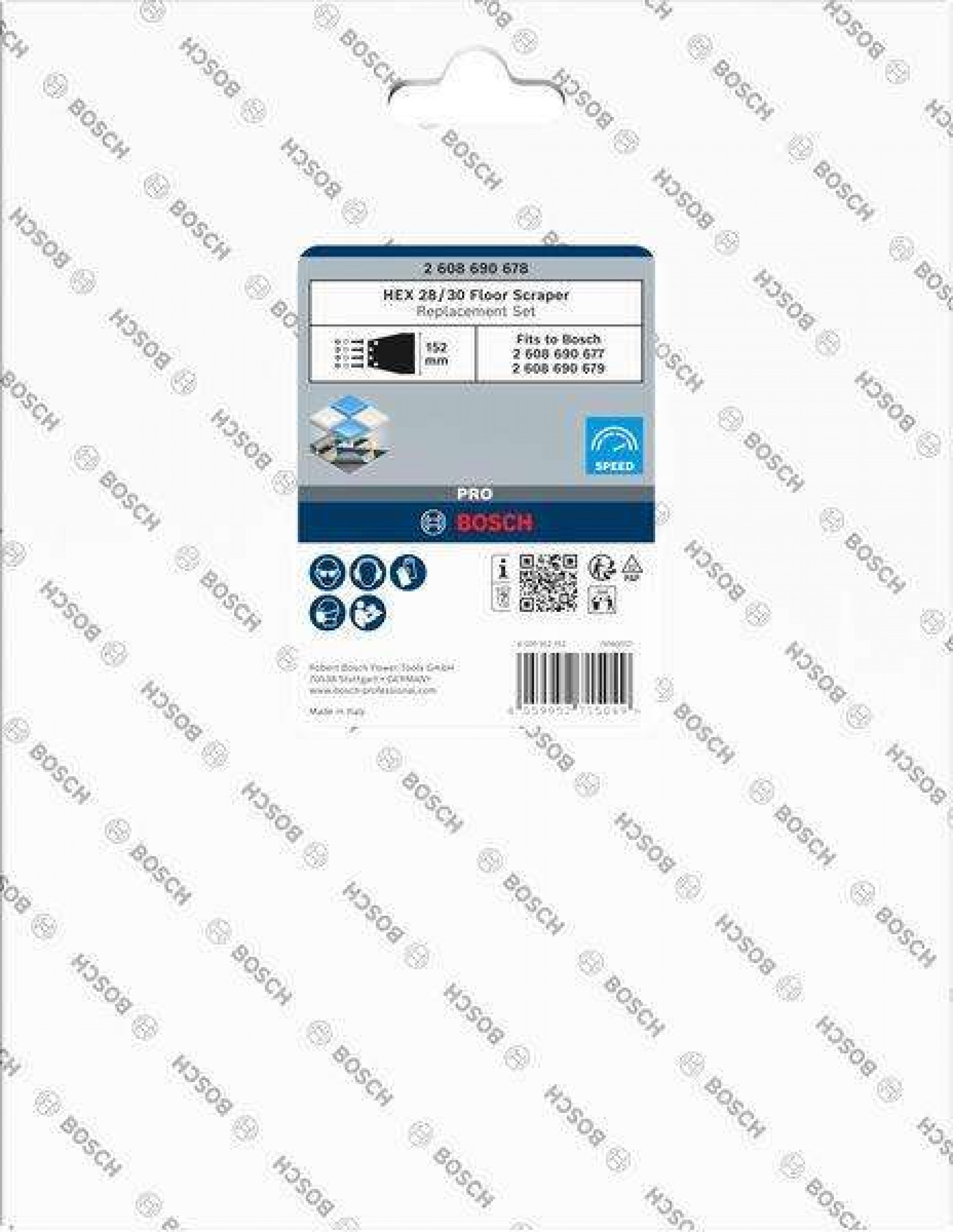 Conjunto de substituição de raspador de pavimento PRO HEX 28/30 refª 2608690678 BOSCH