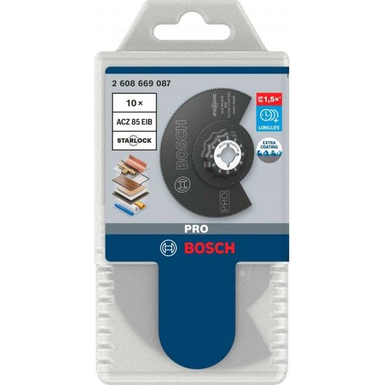 Lmina de segmento PRO ACZ 85 EIB, 85 mm, 10 unid. ref 2608669087 BOSCH