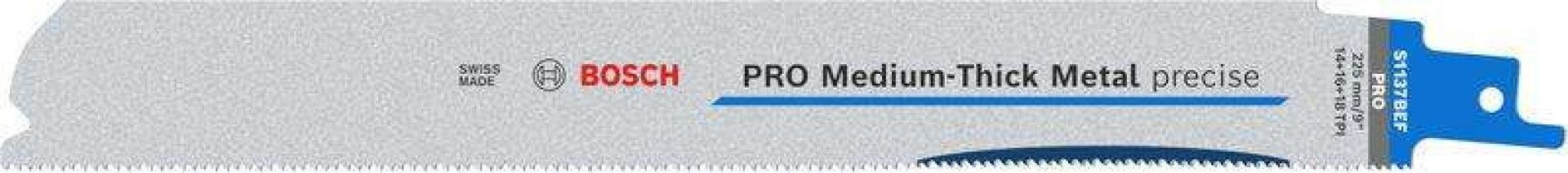 Lâmina serra sabre PRO Medium-Thick Metal precise S1137BEF, 1,1 x 25 x 225 mm, 25 peças refª 260865