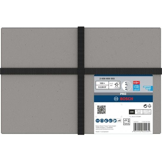 Lmina serra sabre  PRO Thick Metal Demolition S1130CF, 1,6 x 22 x 225 mm, 100 peas ref 2608659003
