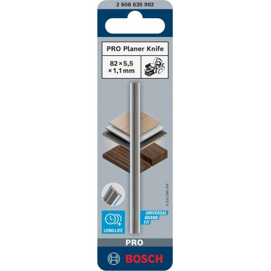 Lmina de plaina PRO, 82 x 5,5 x 1,1mm ref 2608635902 BOSCH