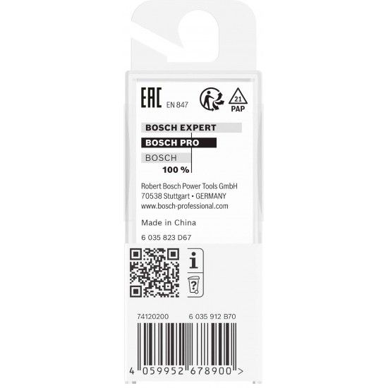 Fresa de alinhar com rolamento inferior para tupia PRO,  1/2? x C 1?, encabadouro de 1/4? ref 2608