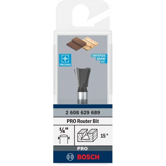 Fresa de malhetar para tupia PRO, 15, encabadouro de 1/4? ref 2608629689 BOSCH