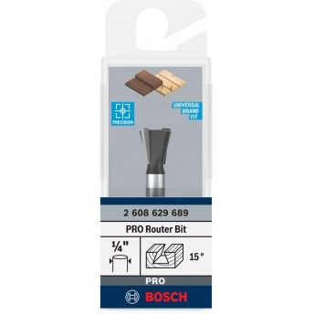 Fresa de malhetar para tupia PRO, 15, encabadouro de 1/4? ref 2608629689 BOSCH