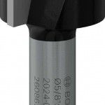 Fresa direita para tupia PRO, dois canais,  5/8? x C 49/64?, encabadouro de 1/4? ref 2608629688 BO