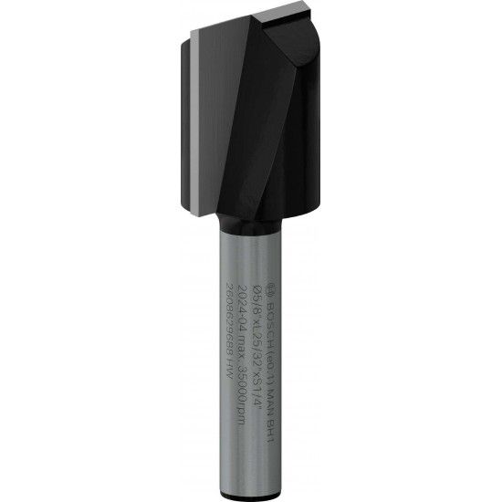 Fresa direita para tupia PRO, dois canais,  5/8? x C 49/64?, encabadouro de 1/4? ref 2608629688 BO