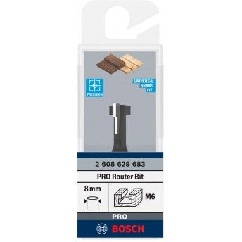 Fresa para tupia de buraco de fechadura PRO,  10,5 x  6,6, encabadouro de 8mm ref 2608629683 BOSC
