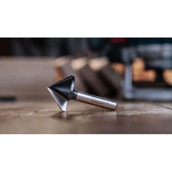 Fresa de ranhurar em V para tupia PRO, 90° x Ø 31,8, encabadouro de 8mm refª 2608629680 BOSCH Fresa de ranhurar em V para tupia PRO, 90° x Ø 31,8, encabadouro de 8mm refª 2608629680 BOSCH