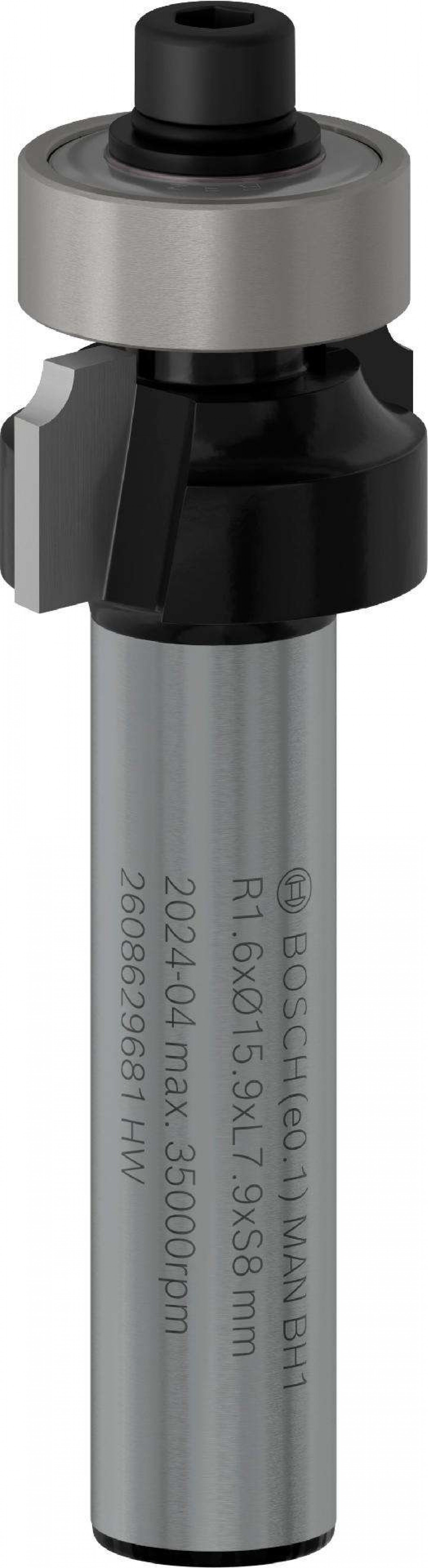 Fresa de arredondar para tupia PRO, R 1,6, encabadouro de 8mm refª 2608629681 BOSCH