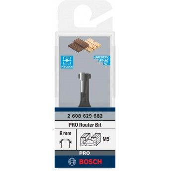 Fresa para tupia de buraco de fechadura PRO,  8,5 x  5,6, encabadouro de 8mm ref 2608629682 BOSCH