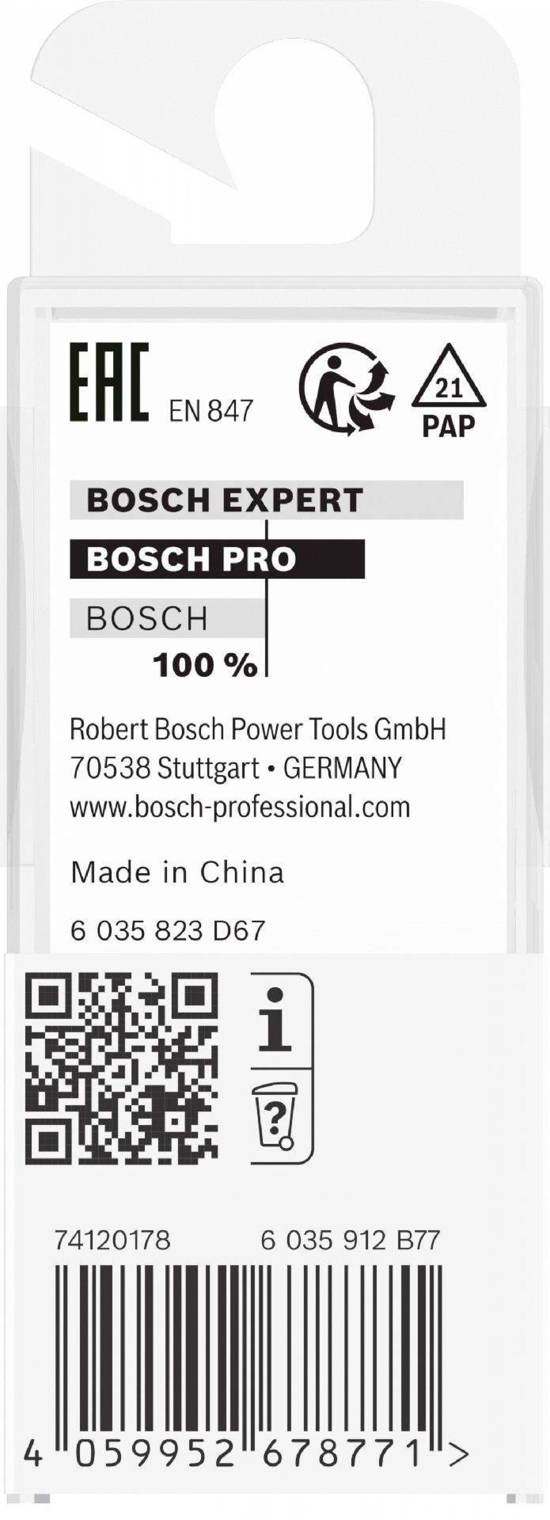 Fresa direita para tupia PRO, dois canais, Ø 16 x C 30, encabadouro de 8mm refª 2608629679 BOSCH