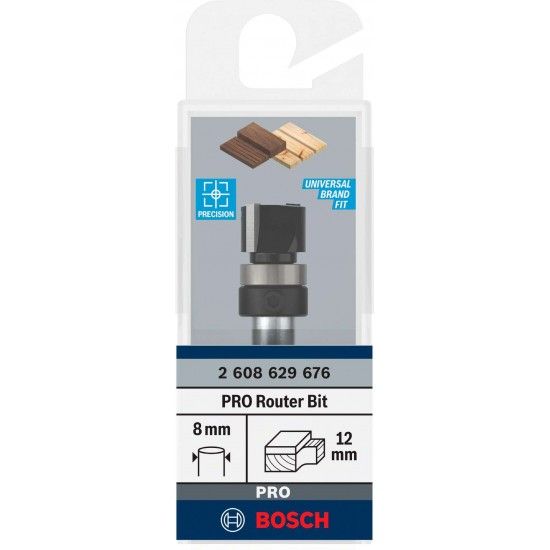 Fresa de alinhar com rolamento superior para tupia PRO, Ø 12,7 x C 9,5, encabadouro de 8mm refª 2608 Fresa de alinhar com rolamento superior para tupia PRO, Ø 12,7 x C 9,5, encabadouro de 8mm refª 2608