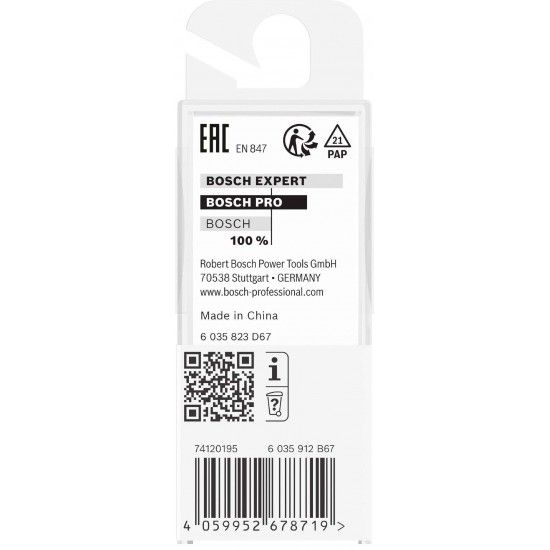 Fresa de alinhar com rolamento inferior para tupia PRO, Ø 6,35 x C 20, encabadouro de 8mm refª 26086 Fresa de alinhar com rolamento inferior para tupia PRO, Ø 6,35 x C 20, encabadouro de 8mm refª 26086