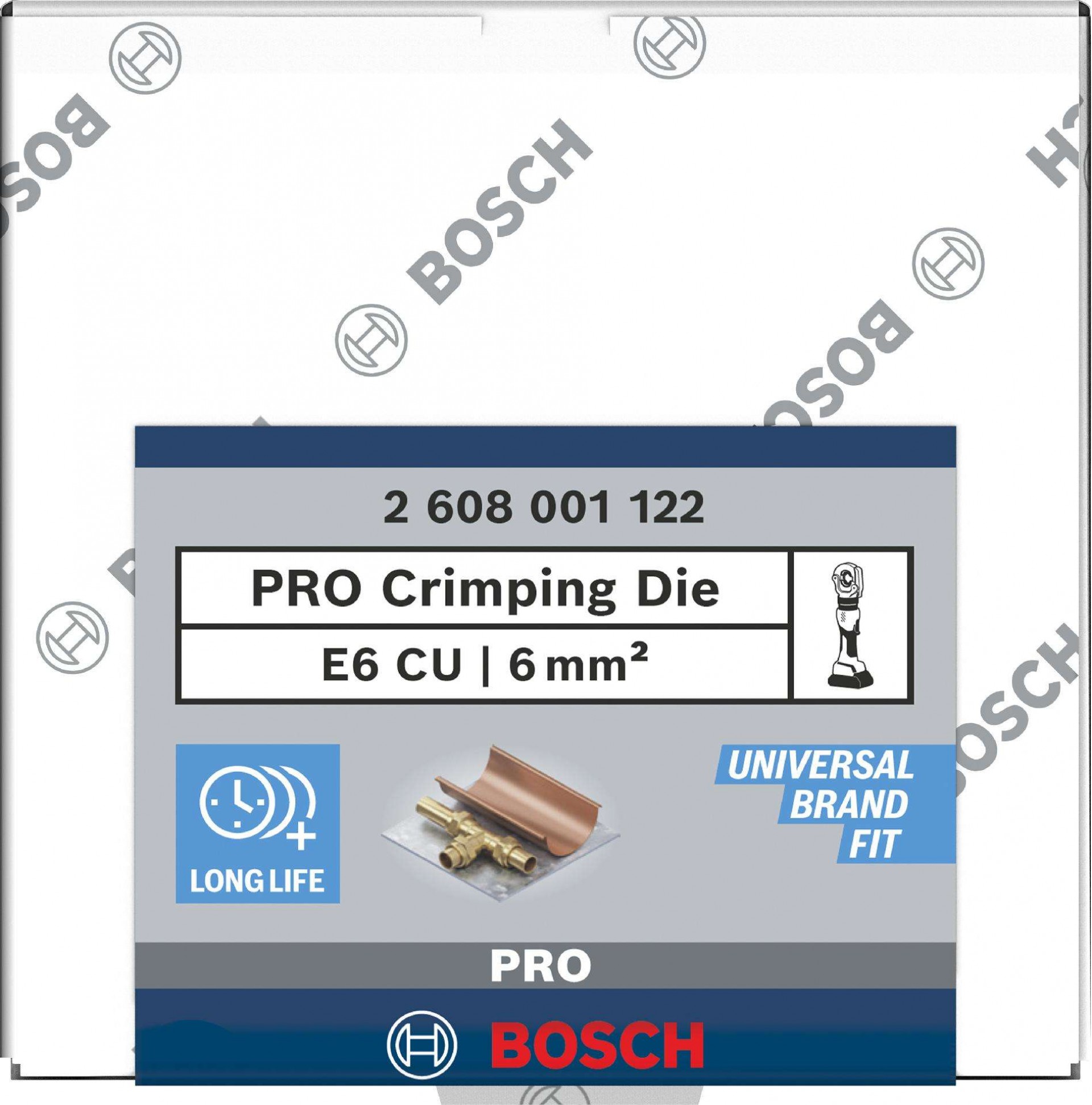 Matriz de engaste PRO, E6 CU, 6 mm², cobre refª 2608001122 BOSCH