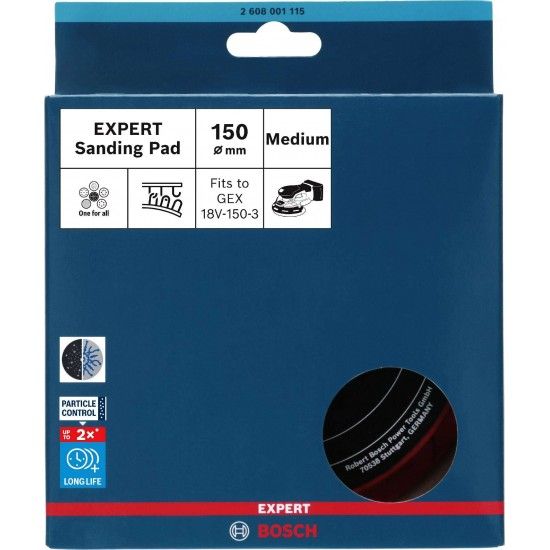 Prato de lixa EXPERT Multihole, Mdio, 150mm, GEX 18V-150-3 ref 2608001115 BOSCH