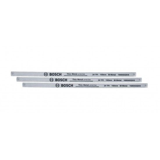 Lminas de serra de arco 24TPI de 150 mm, 3 peas ref 1600A032UL BOSCH