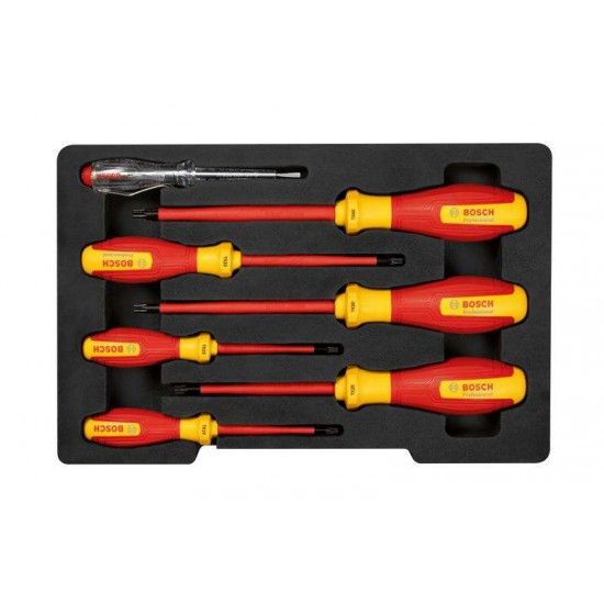 Kit chaves punho VDE + busca-polos 7pç Professional refª 1600A02NF8 BOSCH Kit chaves punho VDE + busca-polos 7pç Professional refª 1600A02NF8 BOSCH