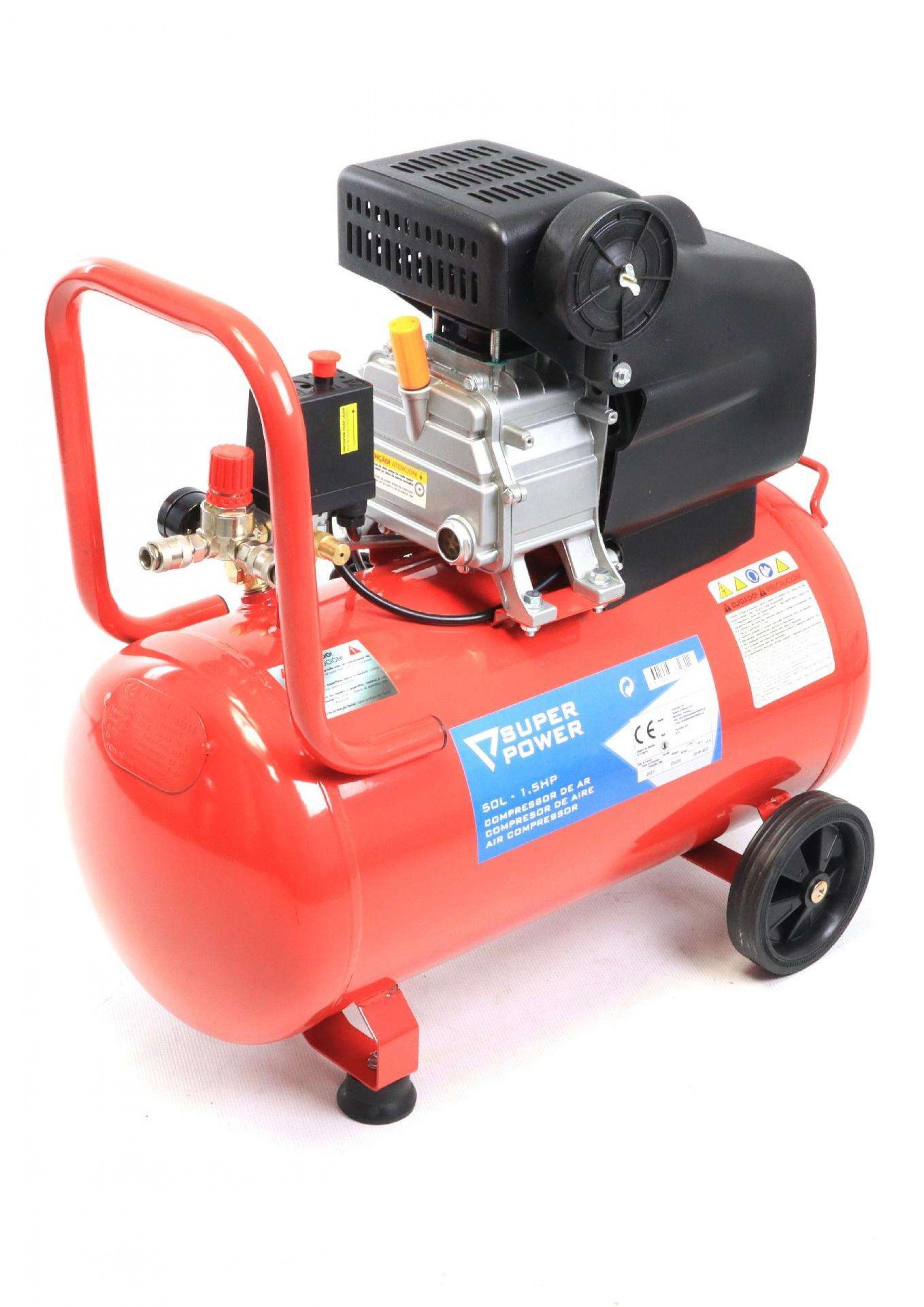 Compressor de Ar, Monobloco, 50L, 1.5hp refª 73231 SUPER POWER