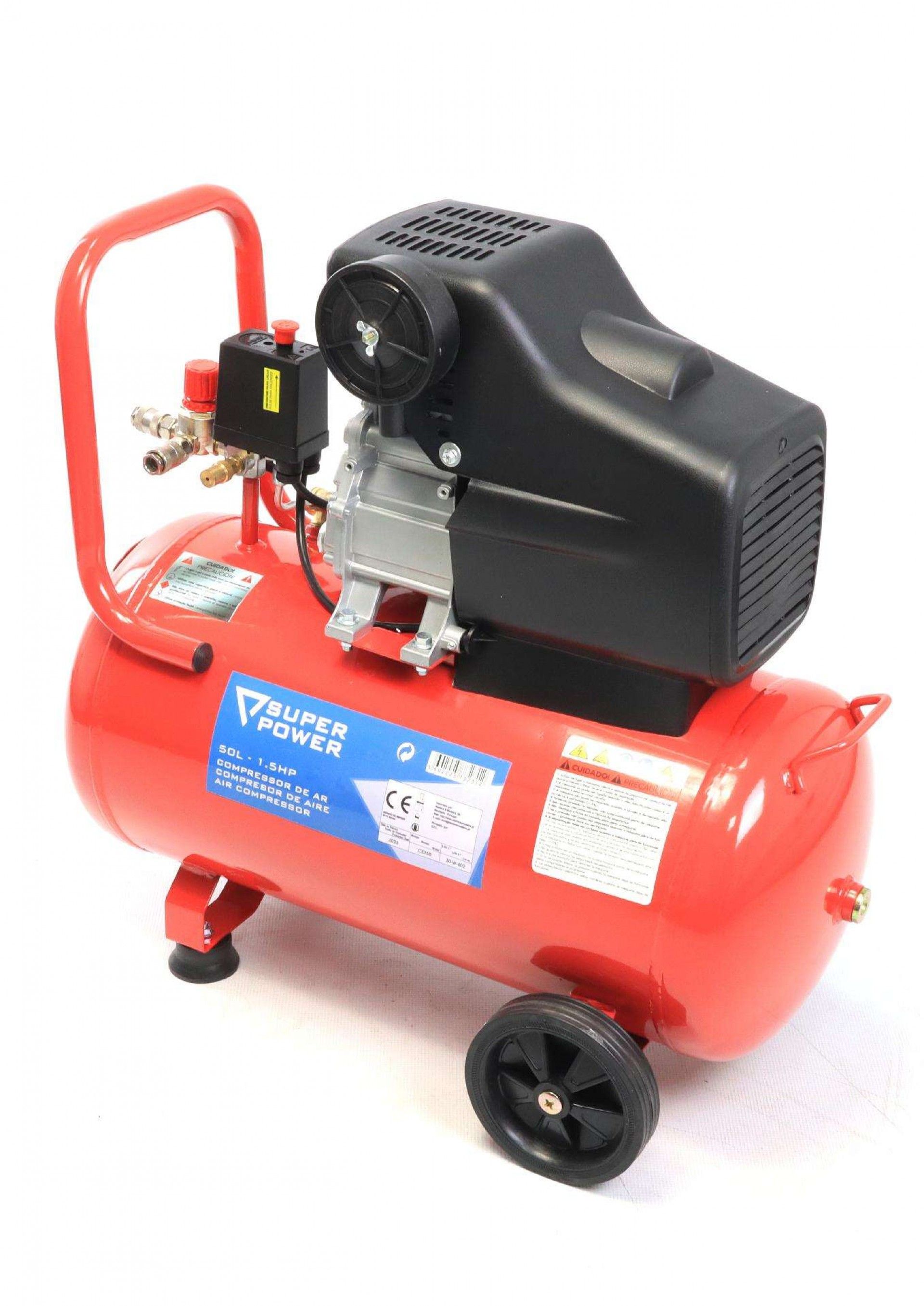 Compressor de Ar, Monobloco, 50L, 1.5hp refª 73231 SUPER POWER