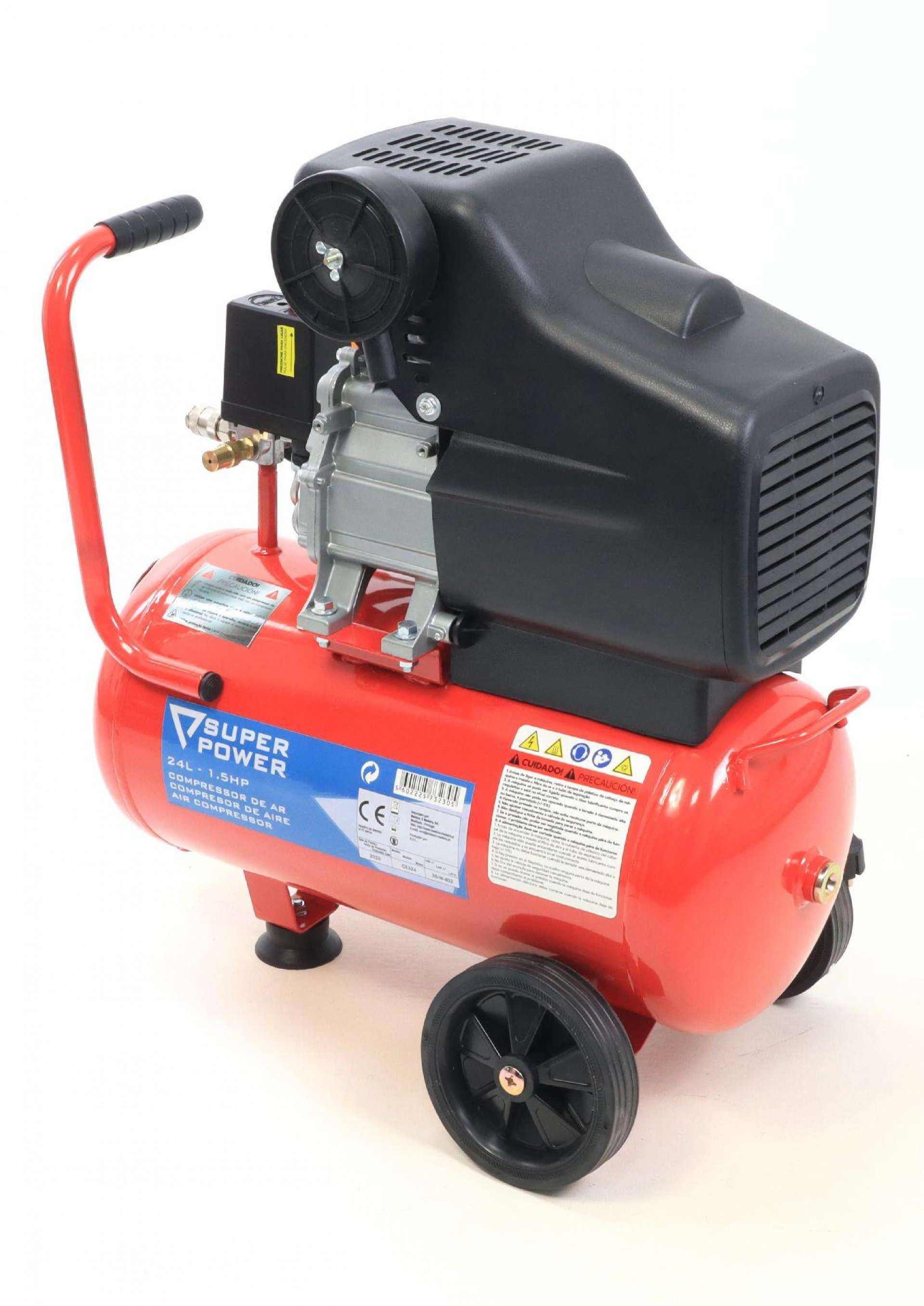 Compressor de Ar, Monobloco, 24L, 1.5hp refª 73230 SUPER POWER