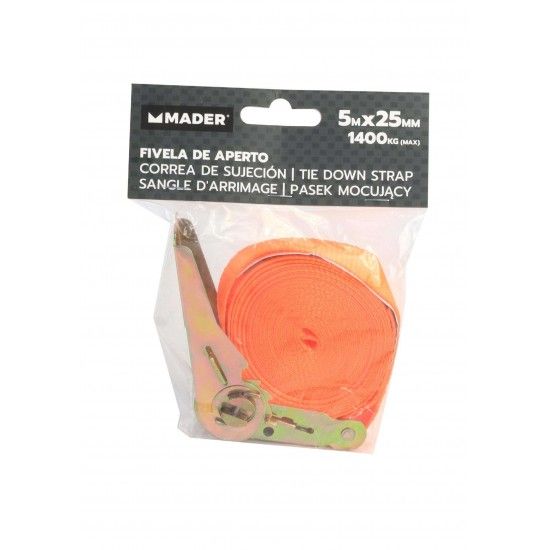 Fivela de Aperto, 1400 Kg, 5mx25mm refª 60712 MADER Fivela de Aperto, 1400 Kg, 5mx25mm refª 60712 MADER