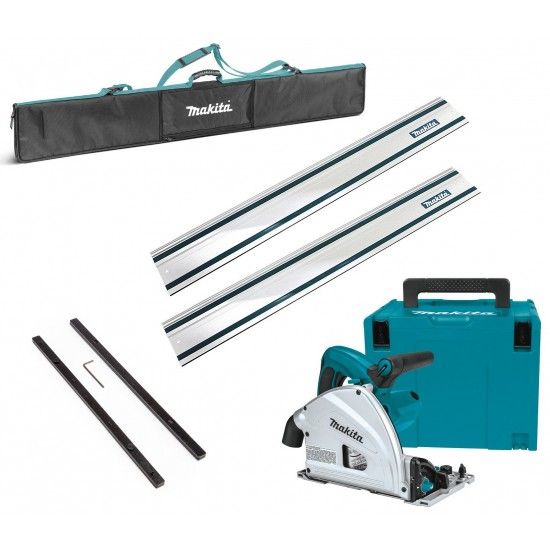 Serra de Inciso 1.300W 165mm MakPac SP6000J + 2 Guias 194368-5 c/saco +Unies de guia 198885-7 + Ma