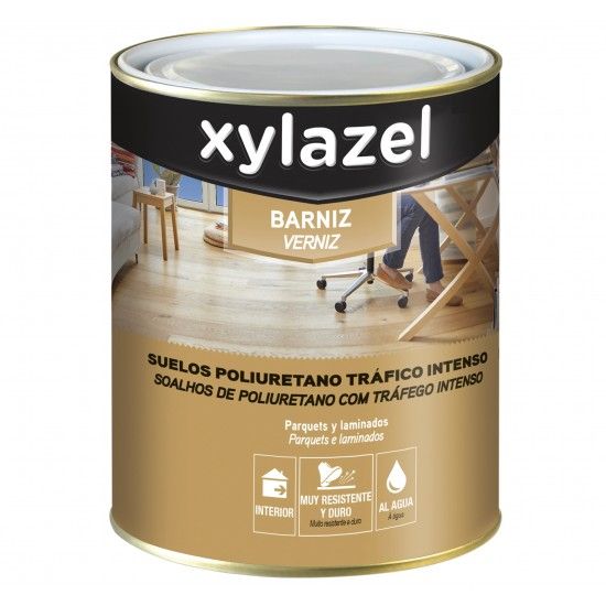 Verniz poliuretano soalhos acetinado incolor 2.5L refª 5396186 XYLAZEL Verniz poliuretano soalhos acetinado incolor 2.5L refª 5396186 XYLAZEL