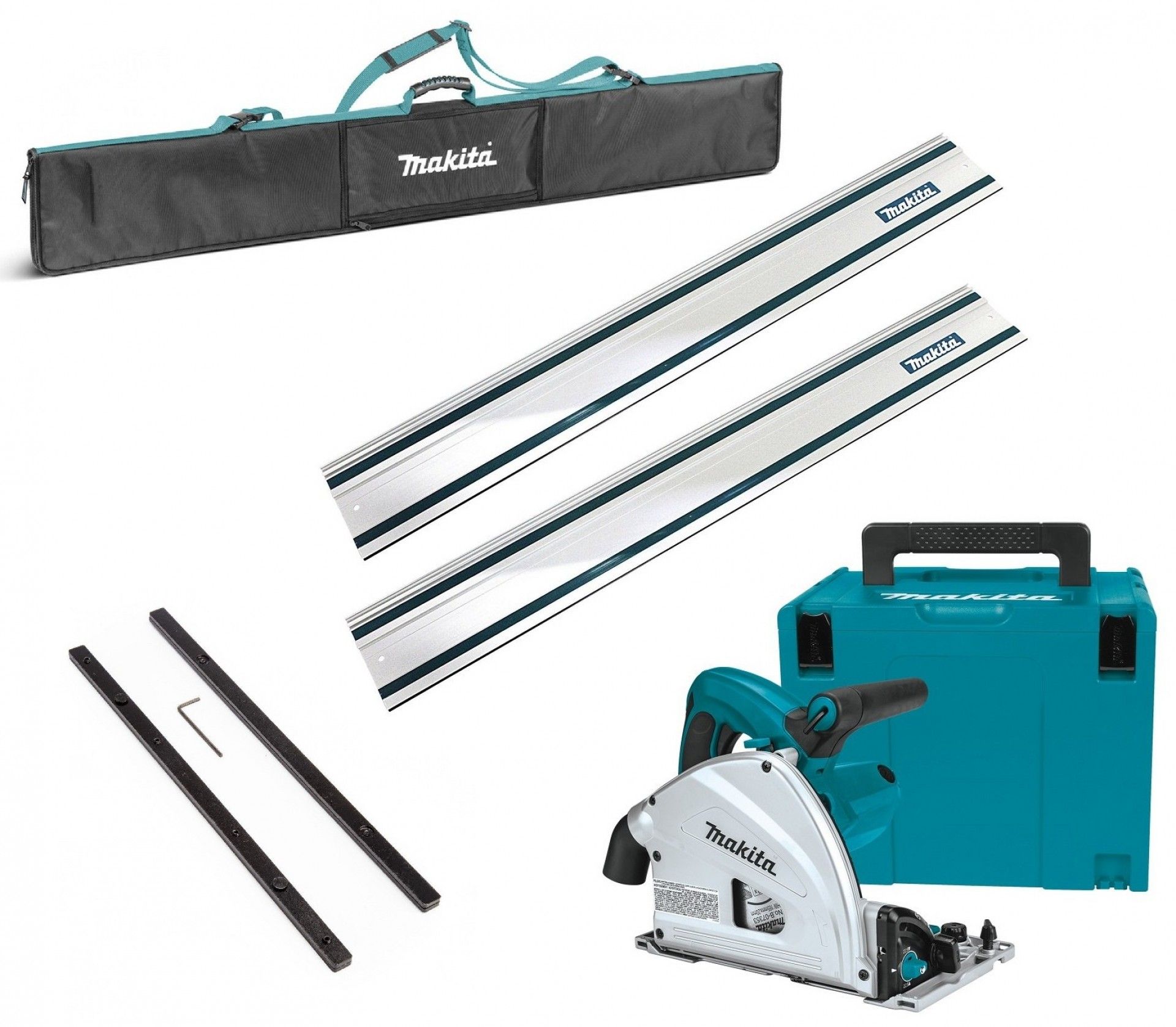 Serra de Incisão 1.300W 165mm MakPac SP6000J + 2 Guias 194368-5 c/saco +Uniões de guia 198885-7 + Ma